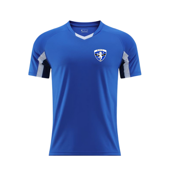 DYFC - Blue Training Top White Trim.