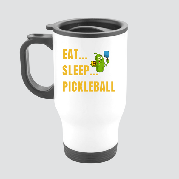 Pickleball Travel Mug White