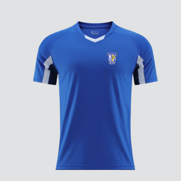 Ratoath Harps - Blue Training Top White Trim.