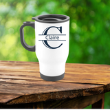 Split Letter Travel Mug